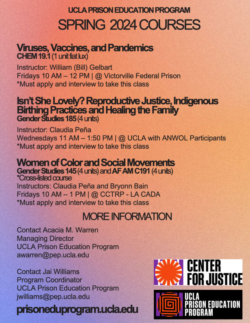 Courses UCLA Prison Education Program